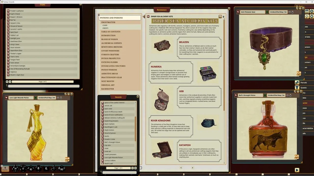 Pathfinder RPG Pathfinder Companion Potions and Poisons for Fantasy Grounds